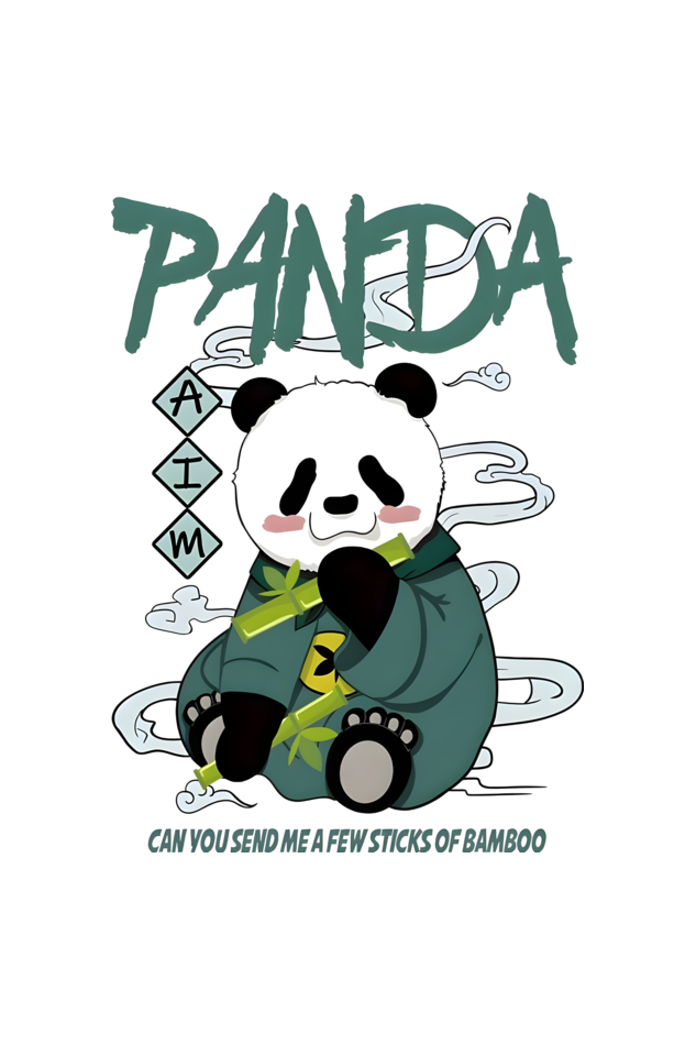 Panda Aim: Graphic Printed Oversized T-shirt for Men || Back Printed Oversized T shirt Men