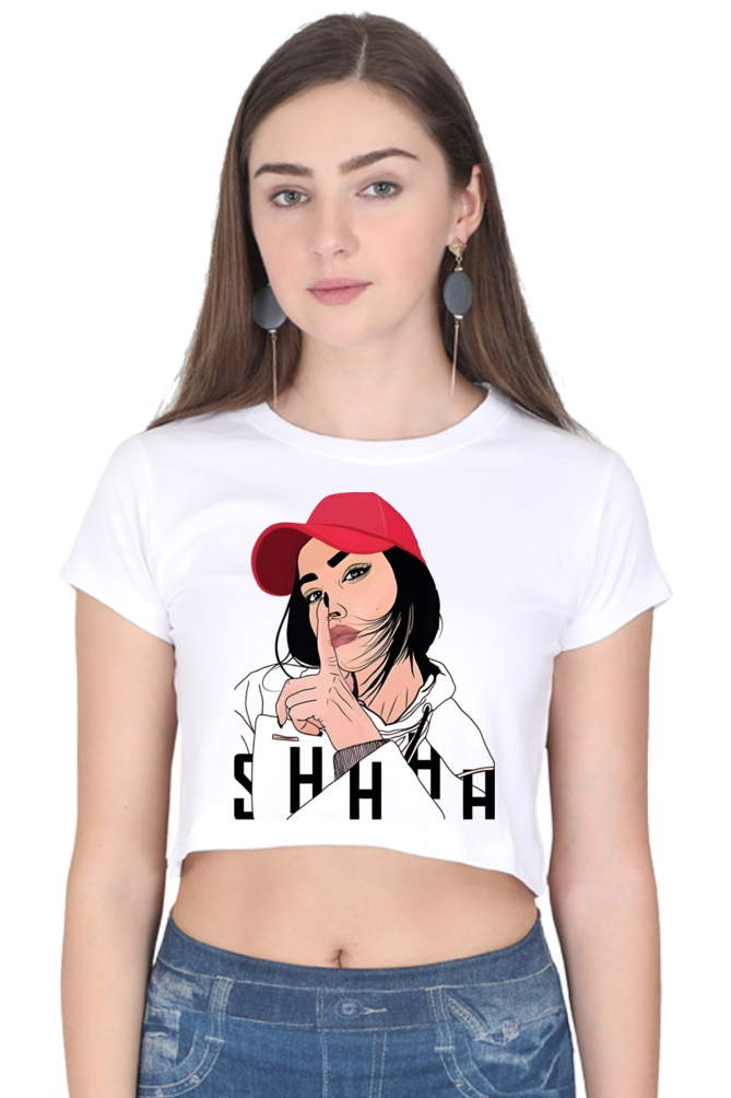 Shhh Printed Crop tops for women | Buy crop tops online India