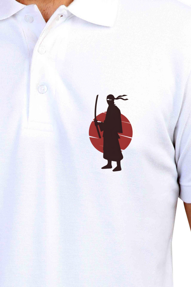 Samurai Printed Polo T-shirts for Men | Buy printed polo t-shirts online