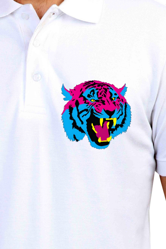 Tiger Printed Polo T-shirts for Men | Buy printed polo t-shirts online