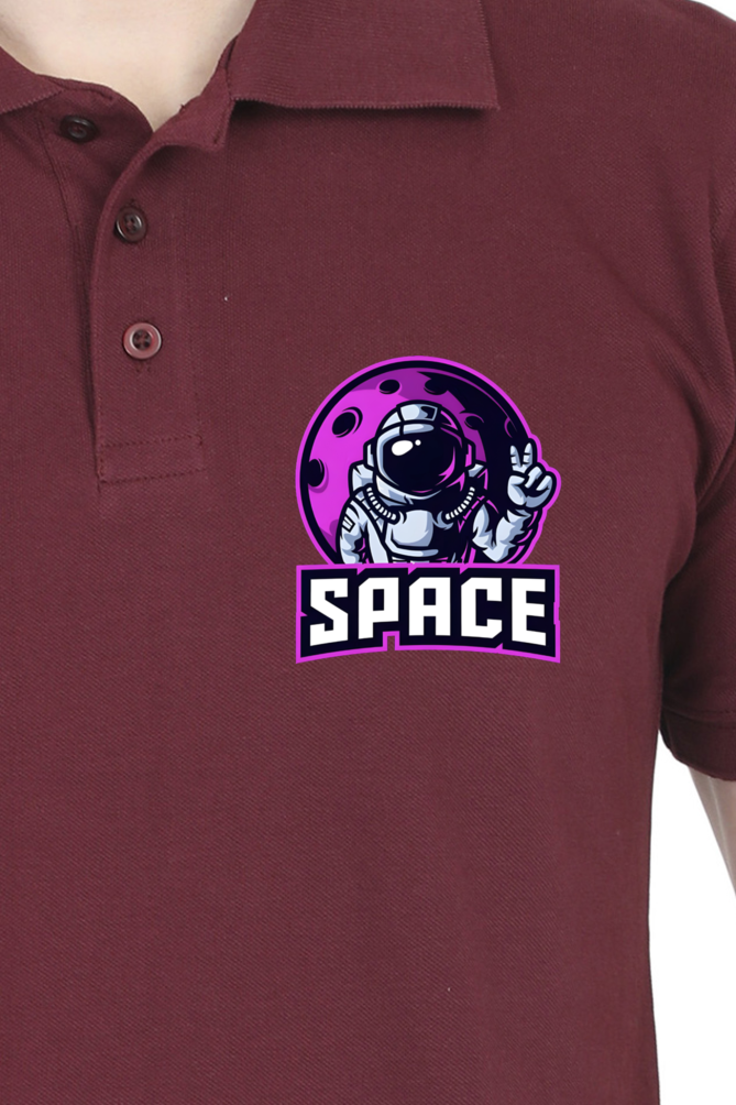 Space Printed Polo T-shirts for Men | Buy printed polo t-shirts online