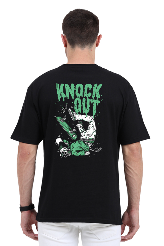 Knockout: Graphic Printed Oversized T-shirt for Men || Back Printed Oversized T shirt Men