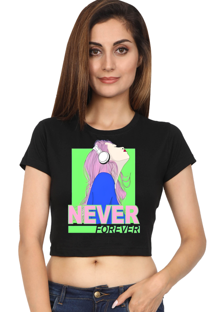 Never Forever Printed Crop tops for women | Buy crop tops online India