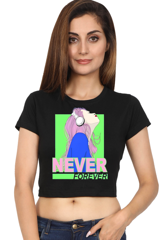 Never Forever Printed Crop tops for women | Buy crop tops online India