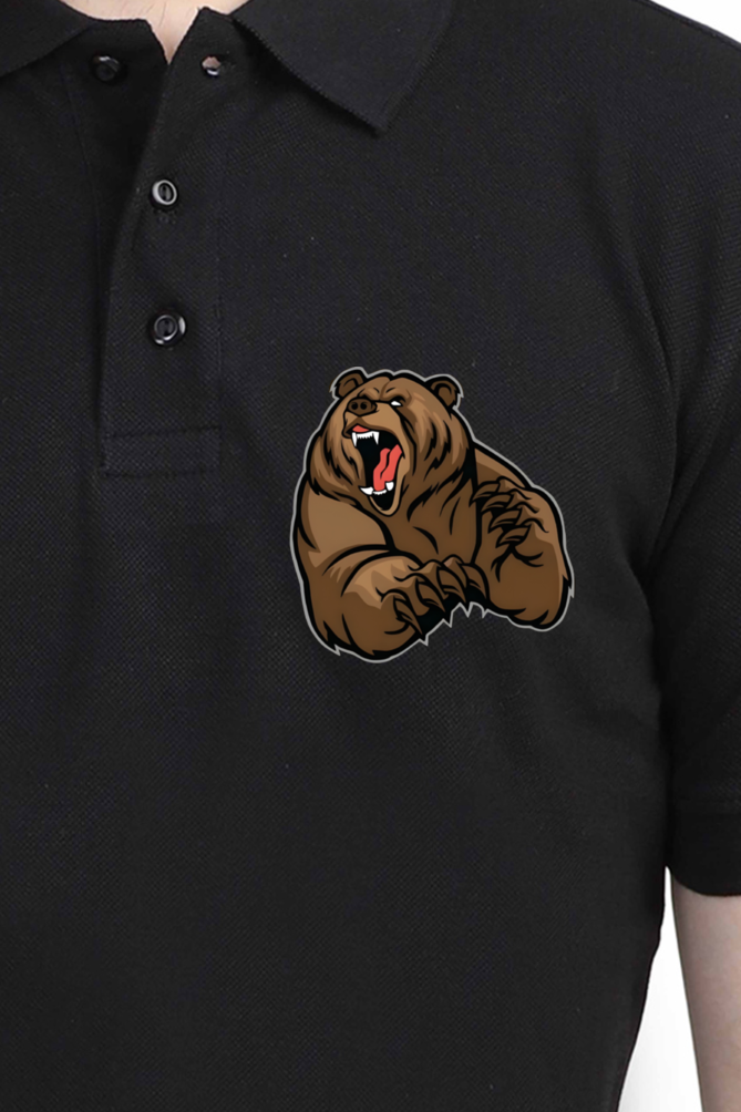 Bear Printed Polo T-shirts for Men | Buy printed polo t-shirts online