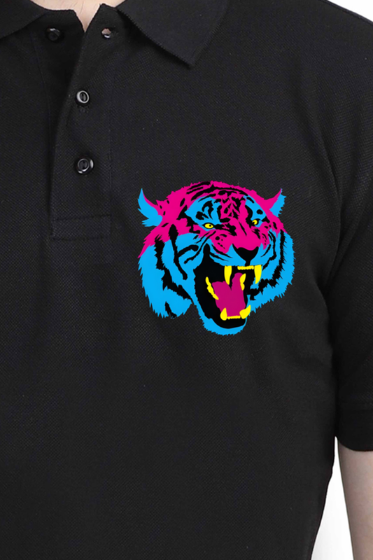 Tiger Printed Polo T-shirts for Men | Buy printed polo t-shirts online