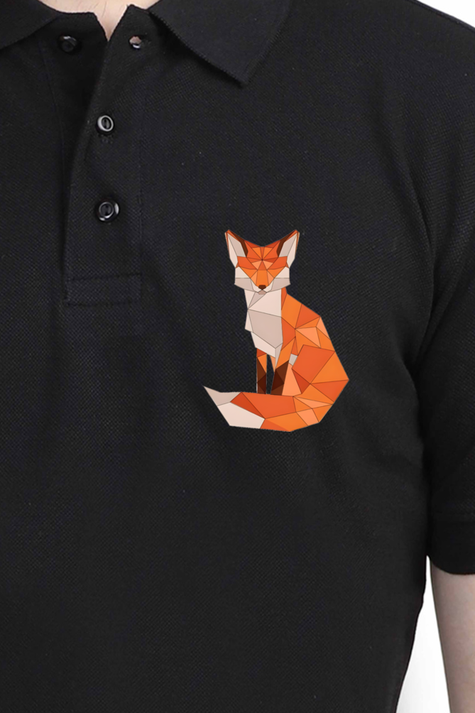 Abstract Fox Printed Polo T-shirts for Men | Buy printed polo t-shirts online