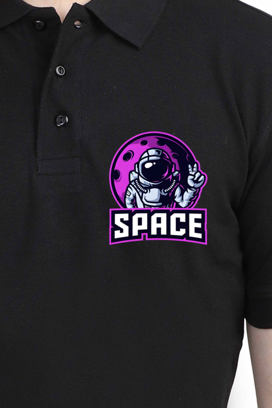 Space Printed Polo T-shirts for Men | Buy printed polo t-shirts online