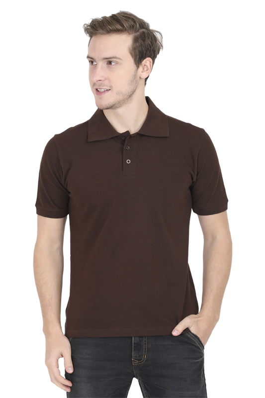 Coffee Brown Polo T-shirts for Men | Buy polo t-shirts online