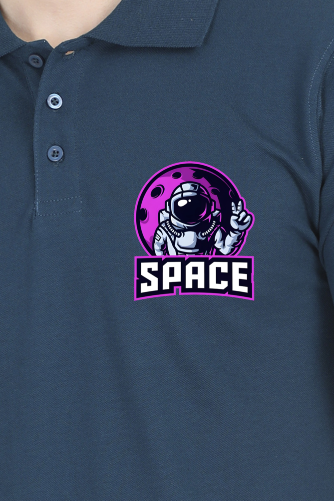 Space Printed Polo T-shirts for Men | Buy printed polo t-shirts online