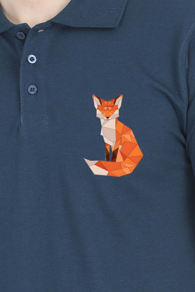 Abstract Fox Printed Polo T-shirts for Men | Buy printed polo t-shirts online