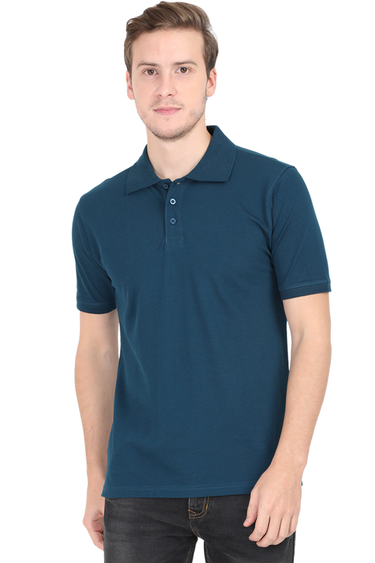 Petrol Blue Polo T-shirts for Men | Buy polo t-shirts online