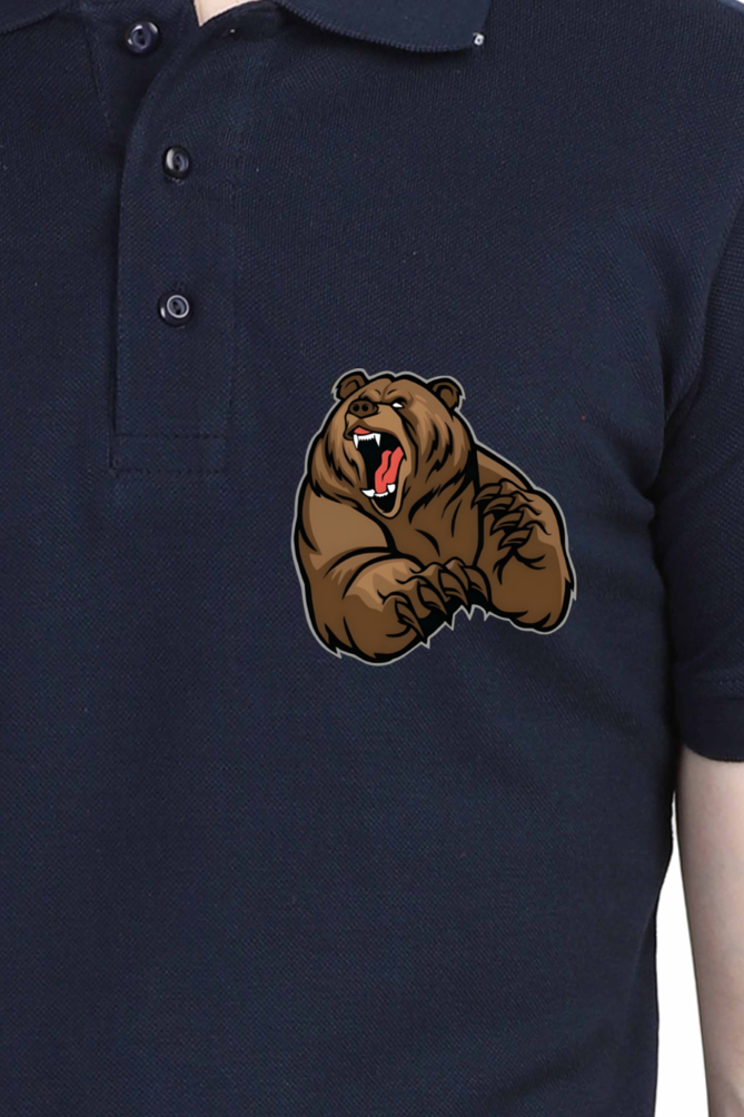 Bear Printed Polo T-shirts for Men | Buy printed polo t-shirts online