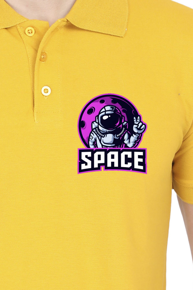 Space Printed Polo T-shirts for Men | Buy printed polo t-shirts online