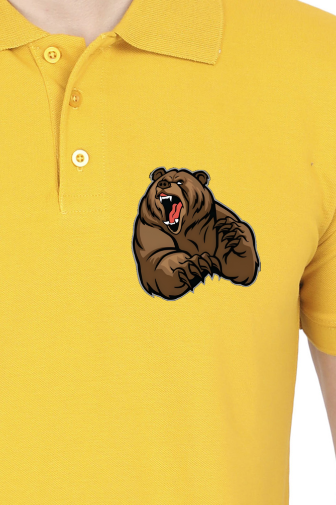 Bear Printed Polo T-shirts for Men | Buy printed polo t-shirts online