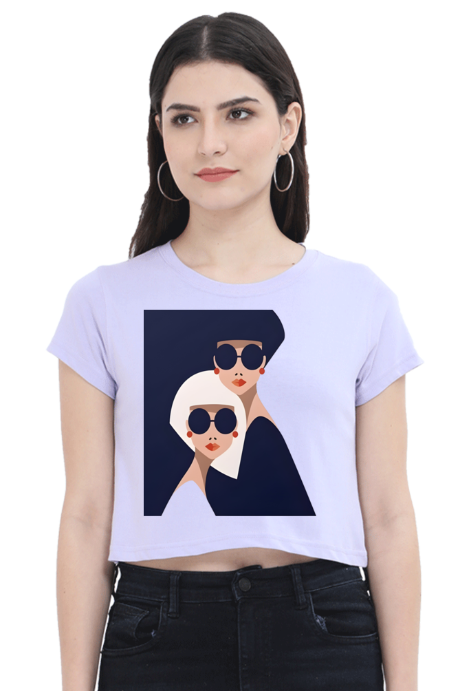 Contrast Printed Crop tops for women | Buy crop tops online India