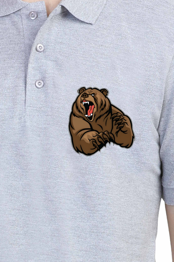 Bear Printed Polo T-shirts for Men | Buy printed polo t-shirts online