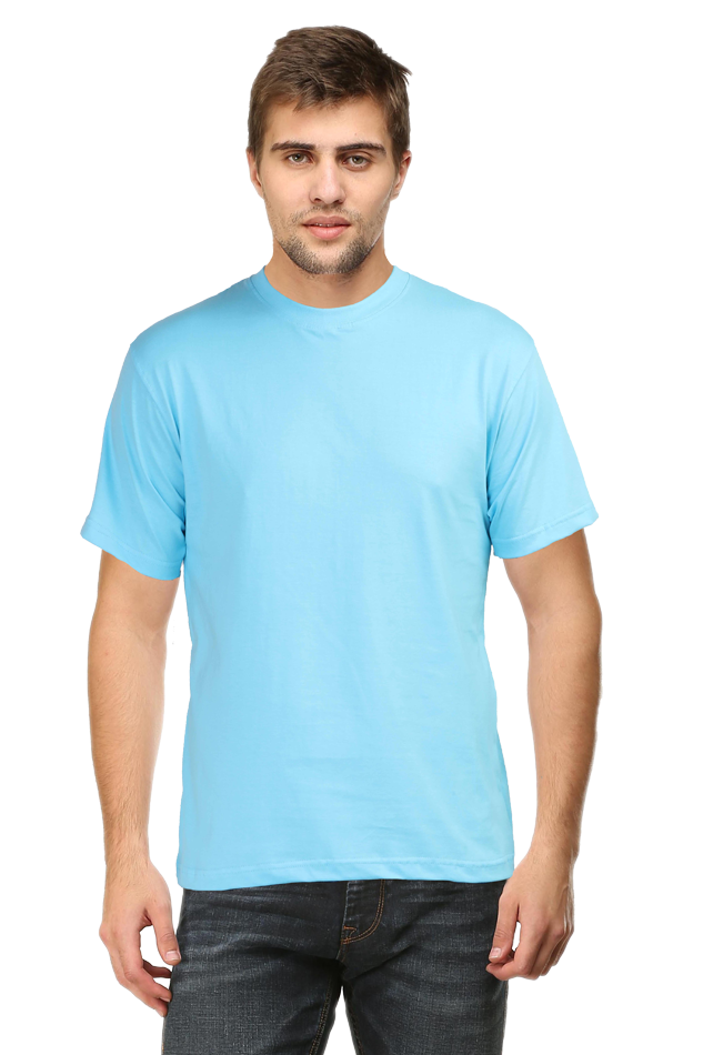 SkyBlue Plain t-shirt for men | Basic t-shirt for men | Men's plain t-shirts online India