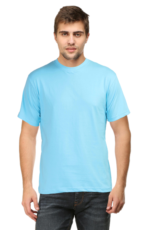 SkyBlue Plain t-shirt for men | Basic t-shirt for men | Men's plain t-shirts online India