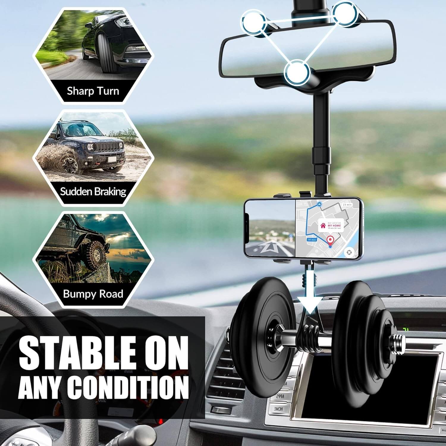 car dashboard mobile holder