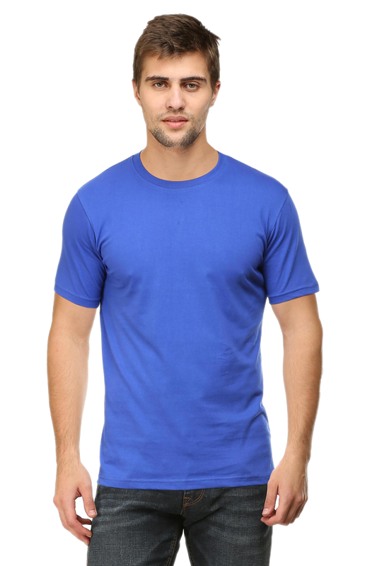 Royal Blue Plain t-shirt for men | Basic t-shirt for men | Men's plain t-shirts online India