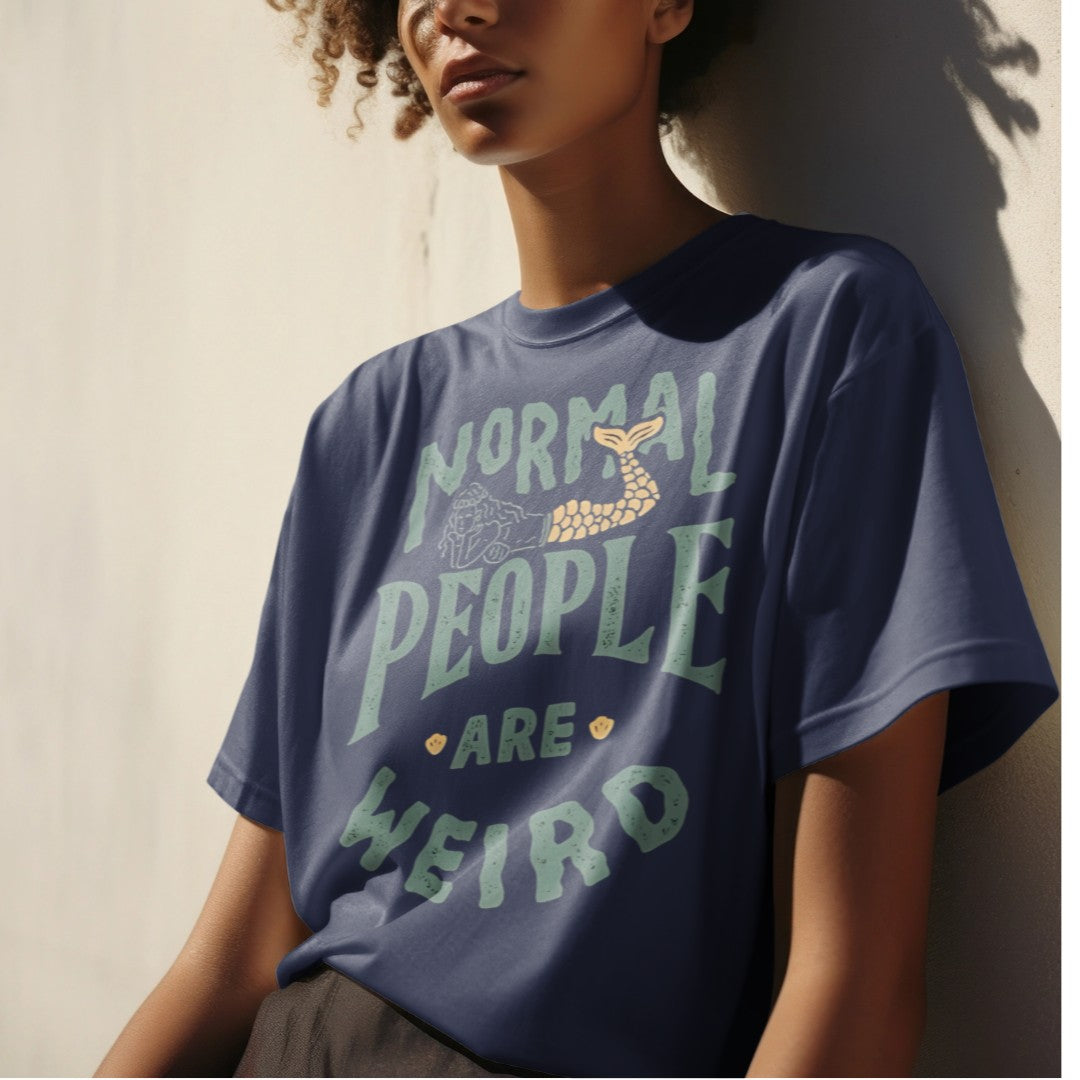 Normal People are weird: Graphic Printed Oversized T-shirt for Women || Oversize T shirt for Women